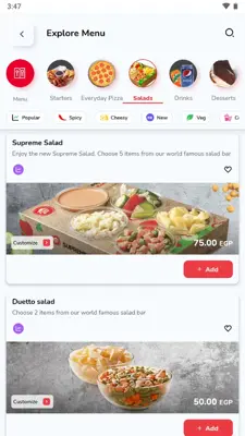 Pizza Hut Egypt android App screenshot 12